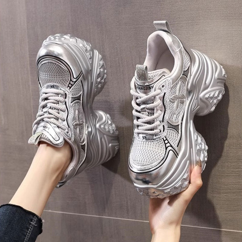Damen Chunky Sneakers mit voluminösem Profil und atmungsaktiver Struktur R&B