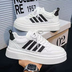Damen trendige Plateau-Sneaker mit einzigartigem Design und bequemer Dämpfungstechnologie