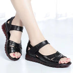 Damen Bequeme Riemchen-Sandalen mit atmungsaktiver Oberfläche und weicher Sohle R&B