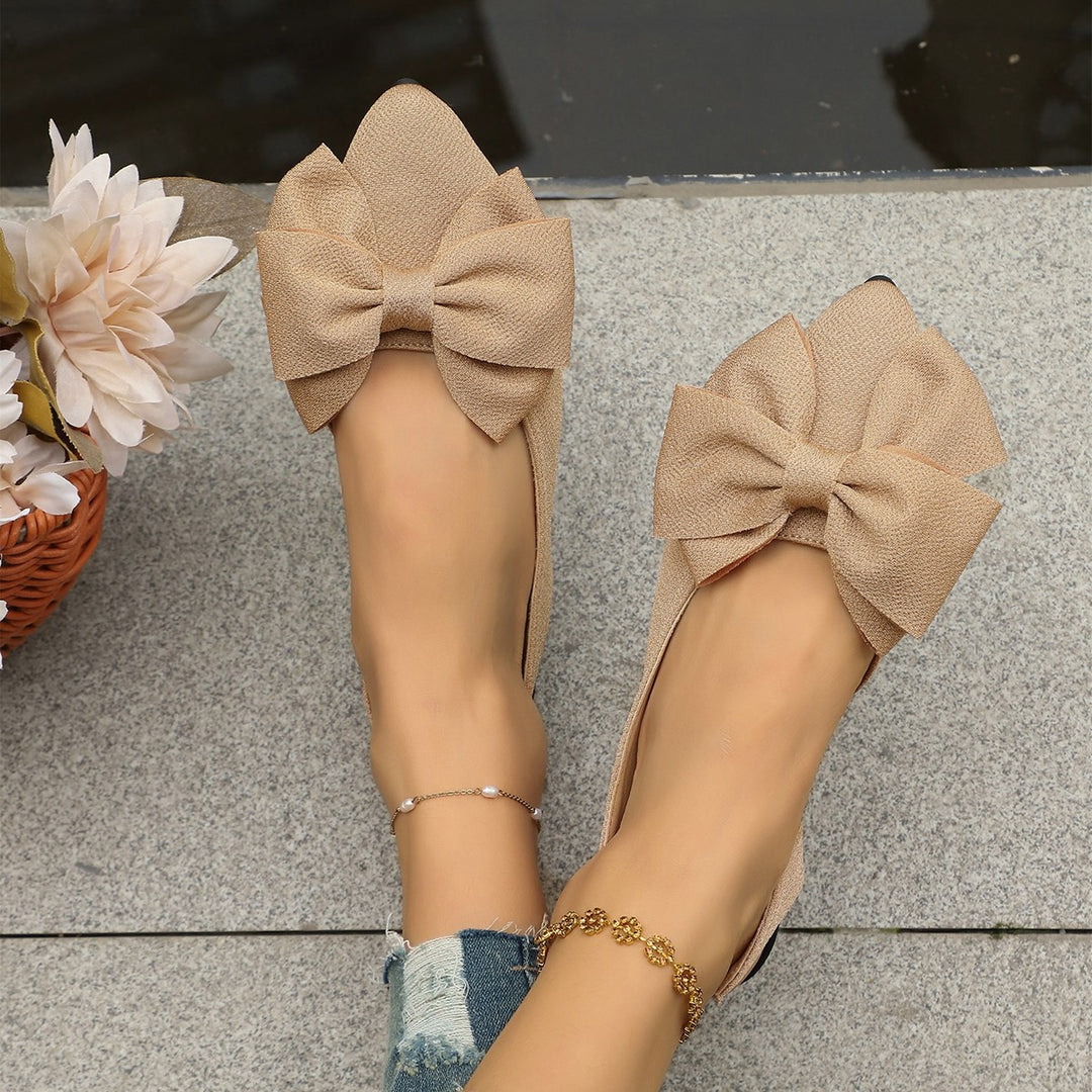 Damen elegante Ballerinas mit dekorativem Schleifen-Design R&B
