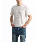 Herren T-Shirt mit strukturiertem Muster und lässiger Passform