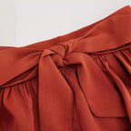 Damen Modische Wickelhose mit Bindegürtel
