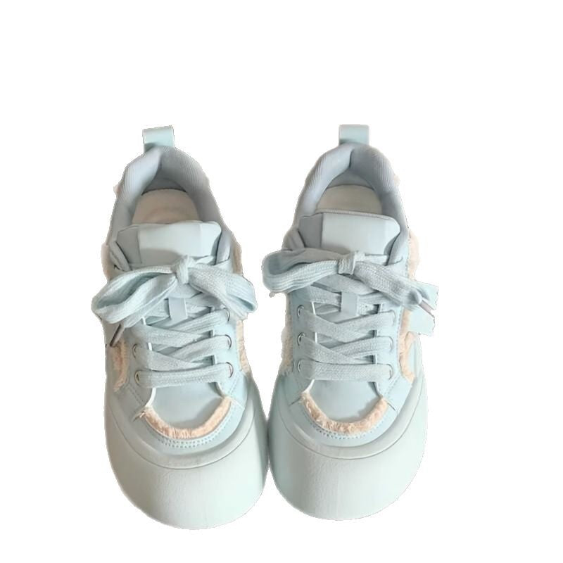 Damen Komfortable Sneakers mit voluminöser Sohle und verspielten Schnürdetails
