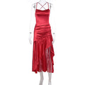 Damen Satin Abendkleid R&B