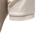 Herren nan feinstrickiges Kurzarm-Poloshirt mit offenem V-Kragen und elastischem Saum R&B