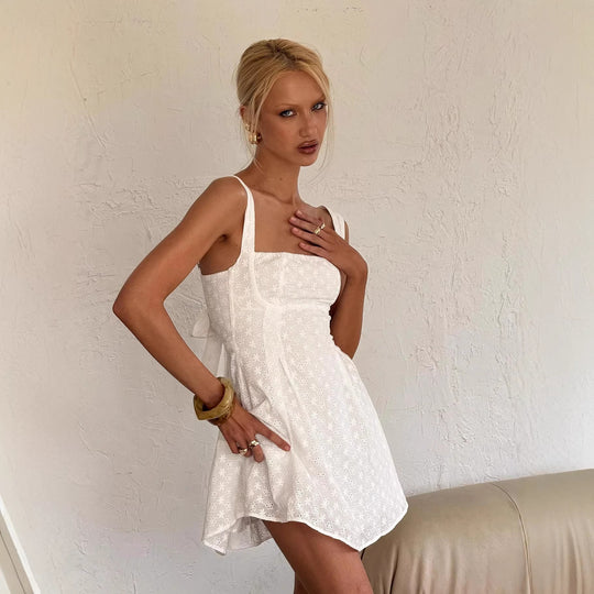 Damen Sommerliches Minikleid mit zauberhaftem Blütenmuster und verstellbaren Trägern R&B