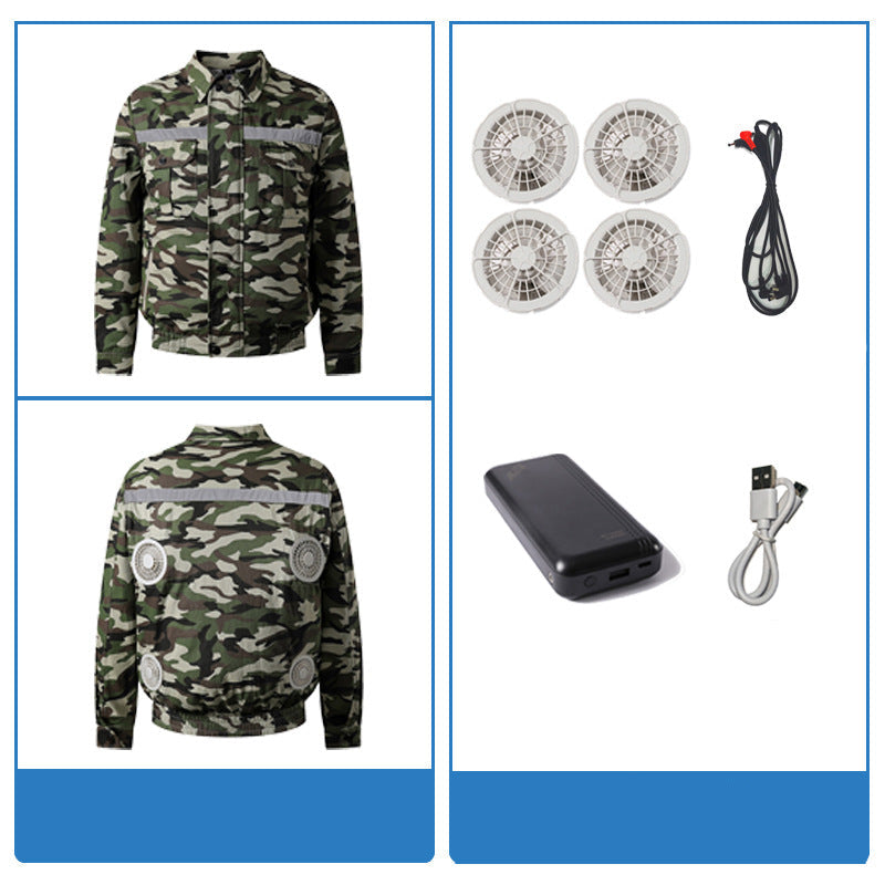 Unisex Nan kühlende Ventilationsjacke mit integrierten Lüftern und USB-Anschluss R&B