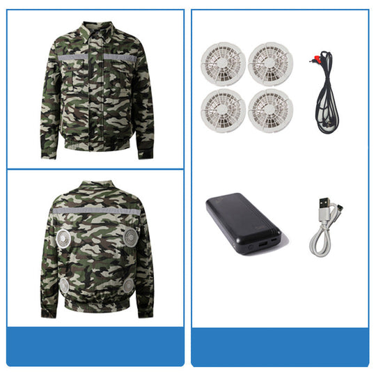 Unisex Nan kühlende Ventilationsjacke mit integrierten Lüftern und USB-Anschluss R&B