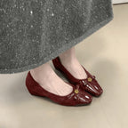 Damen elegante Ballerinas mit dekorativer Schleife und komfortablem Fußbett R&B