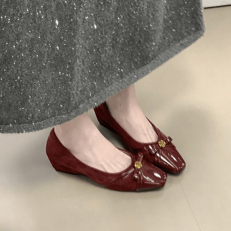 Damen elegante Ballerinas mit dekorativer Schleife und komfortablem Fußbett R&B