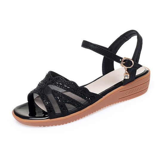 Damen Elegante Sandalen mit modischem Riemen und zierlichem Design R&B