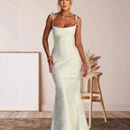 Damen Elegantes Maxikleid mit verführerischen Spaghettiträgern