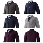 Herren Strickjacke mit modernem Zipper und strukturiertem Design