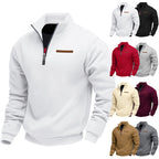 Herren modischer Kapuzenpullover mit halbem Reißverschluss und hochwertigen Details R&B