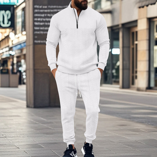 Herren Sportliches Freizeit-Set aus atmungsaktivem Material mit strukturiertem Design R&B
