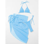 Damen Triangel-Bikini mit elegantem Wickelrock R&B