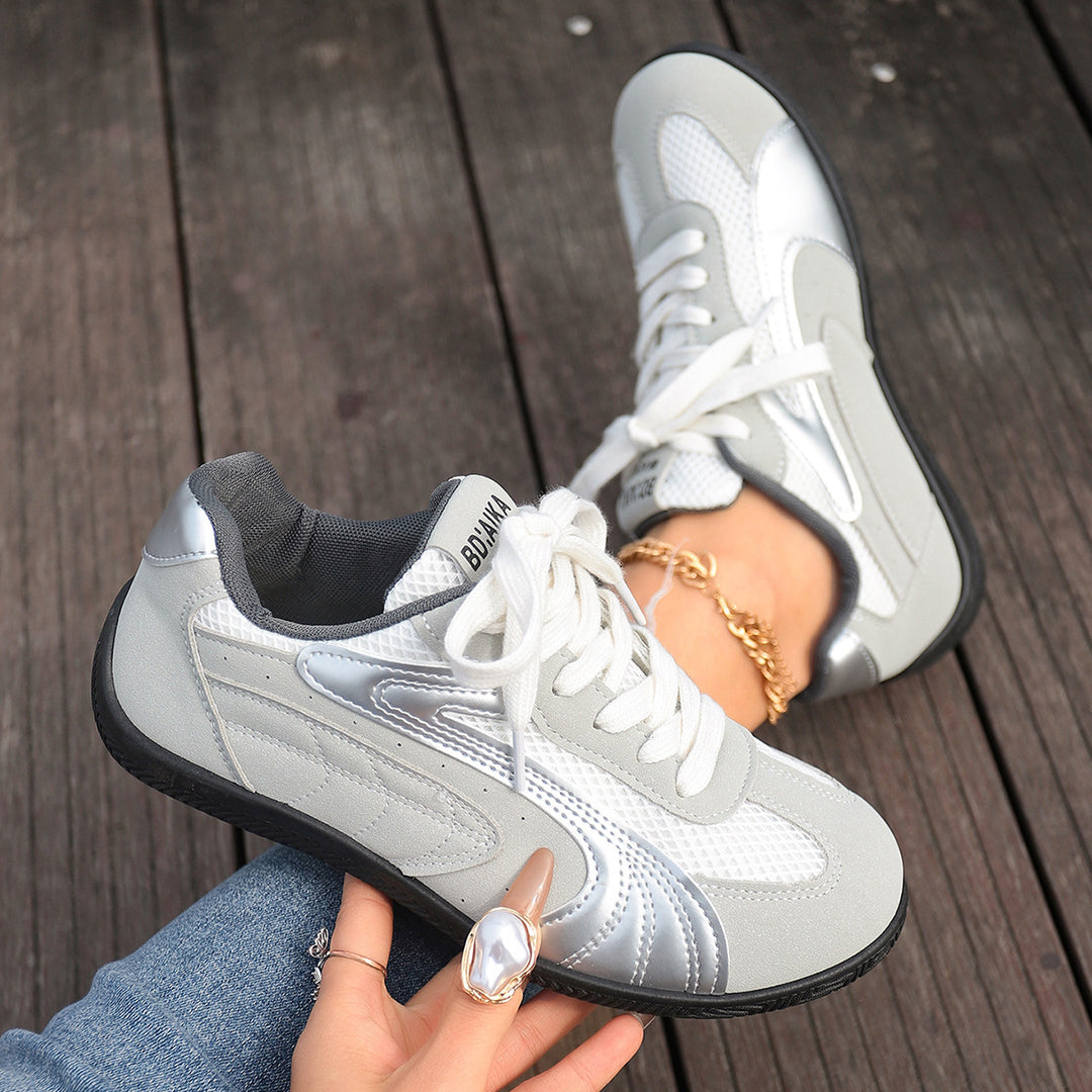 Damen Sportliche Sneaker mit atmungsaktivem Mesh-Material und rutschfester Sohle R&B