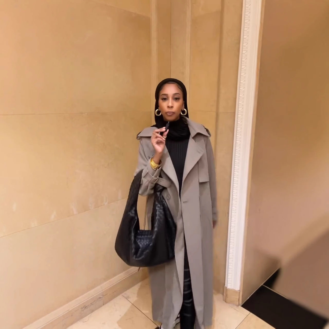 Damen Modischer Oversized Trenchcoat R&B