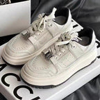 Damen Trendige Sneaker mit robuster Plateau-Sohle und modischem Schnallen-Design R&B