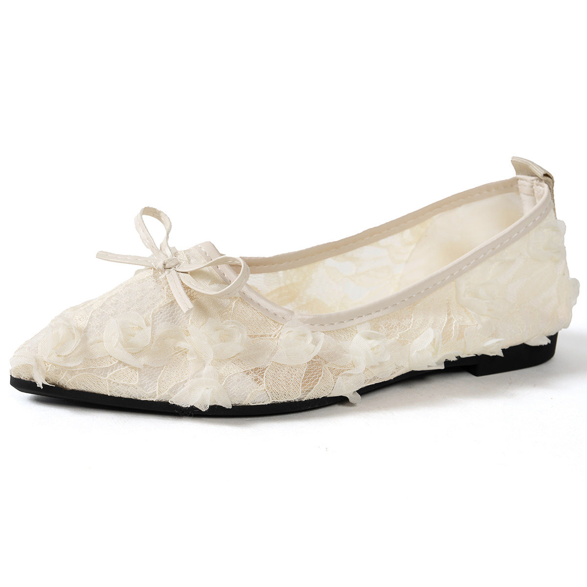 Damen elegante Spitzenschuhe mit floralem Design R&B