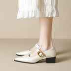Damen elegante Mary-Jane Schuhe mit modischem Schnallenverschluss