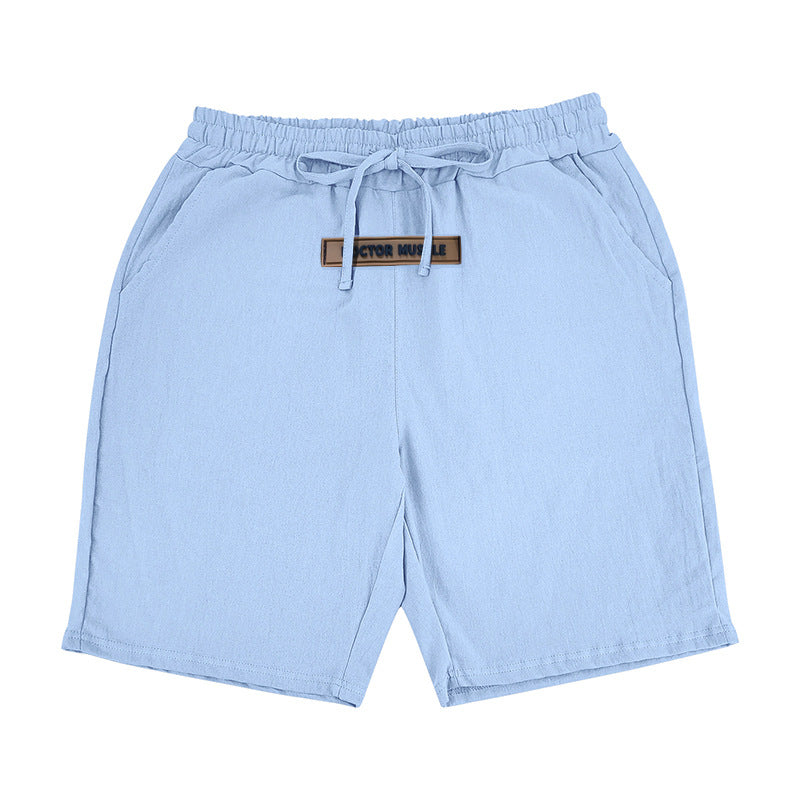 Herren lässige Strandshorts mit elastischem Bund und verstellbarem Kordelzug R&B
