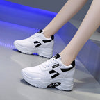 Damen modische Sneakers mit hoher Plateau-Sohle und sportlichem Design R&B