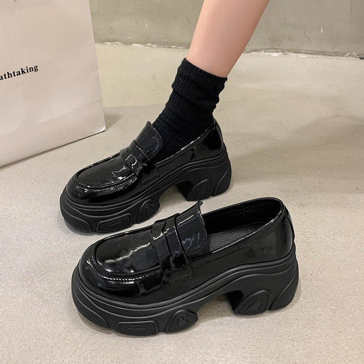 Damen elegante Slip-On Schuhe mit klobigem Absatz R&B