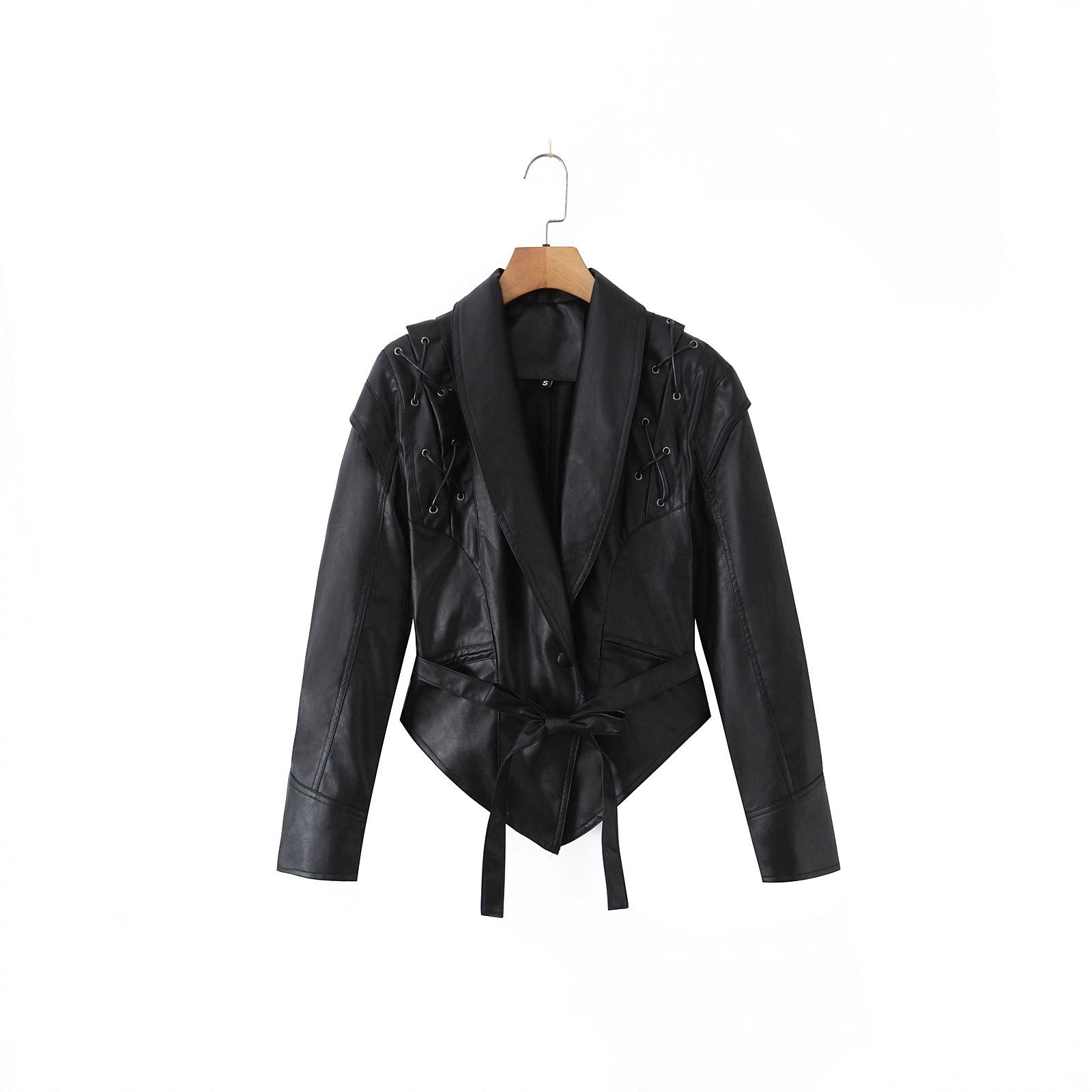 Damen Bikerblazer mit Schnürdetails