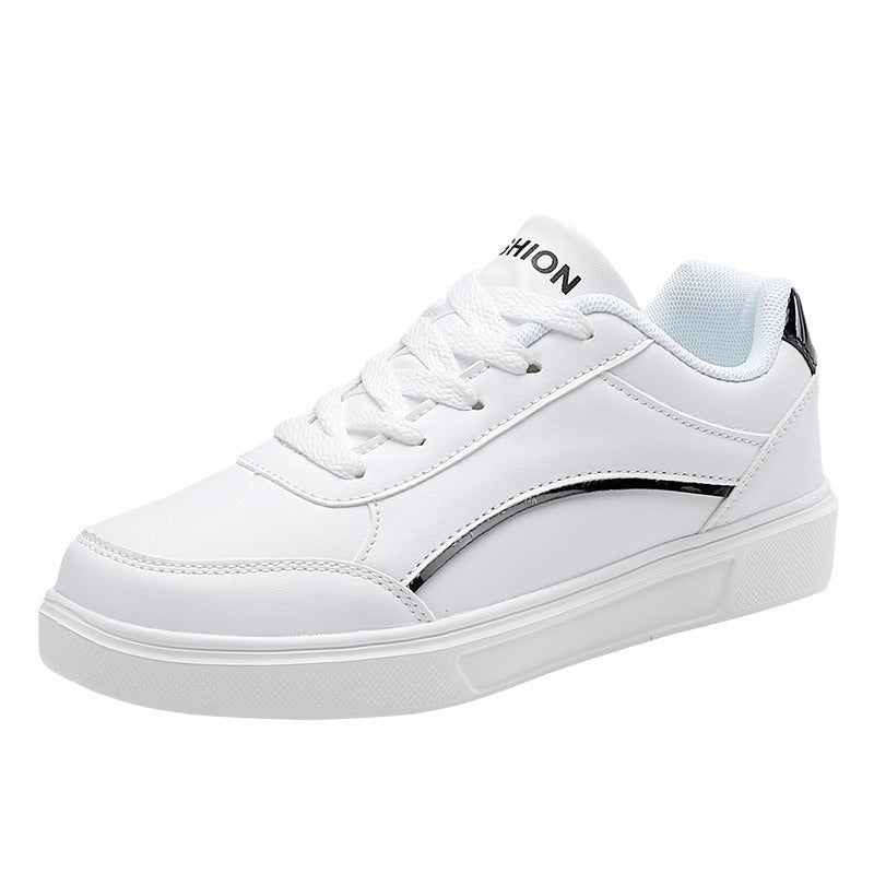 Unisex nan urbaner niedriger City-Sneaker mit veganem Kunstleder, dezenter Metallic-Zierkante und stoßdämpfender EVA-Laufsohle R&B
