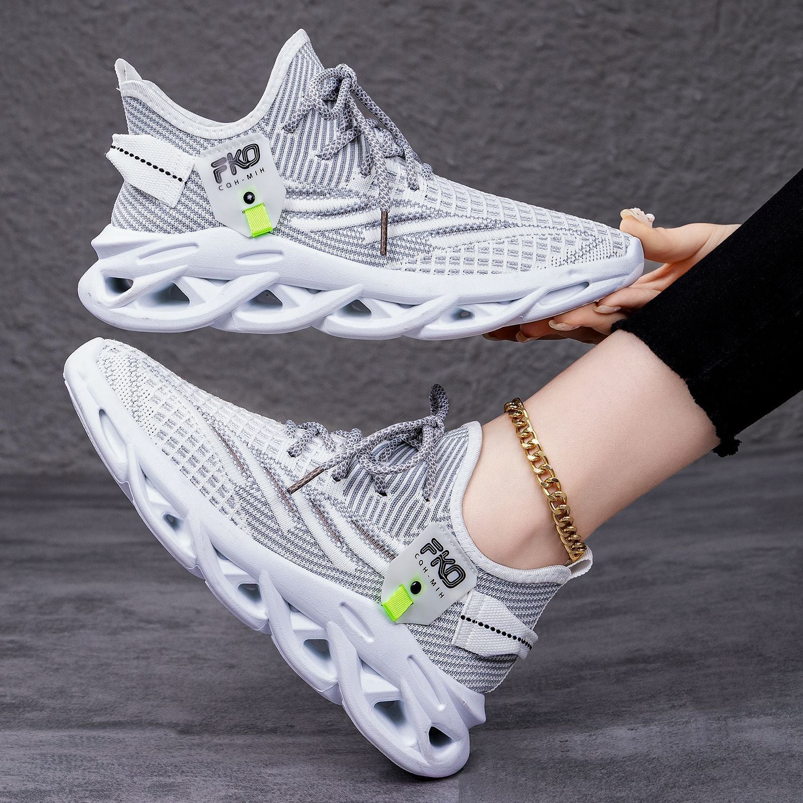Damen Sportliche Sneaker mit atmungsaktivem Obermaterial und dämpfender Sohle