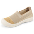 Damen Modische Slip-On Sneakers mit rutschfester und atmungsaktiver Strickoberfläche R&B