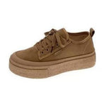 Damen Komfortable Sneakers mit dicker Gummisohle und weichem Wildlederobermaterial R&B
