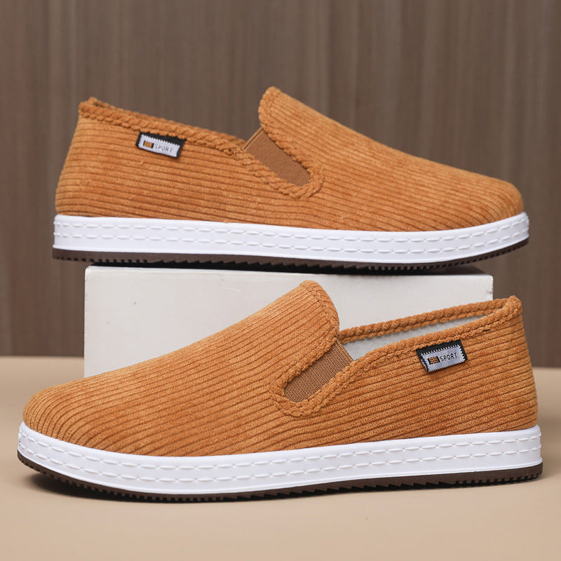 Damen Bequeme Cordstoffslipper R&B