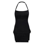 Damen Minikleid mit seitlichen Cut-Outs und modischen Ring-Details R&B