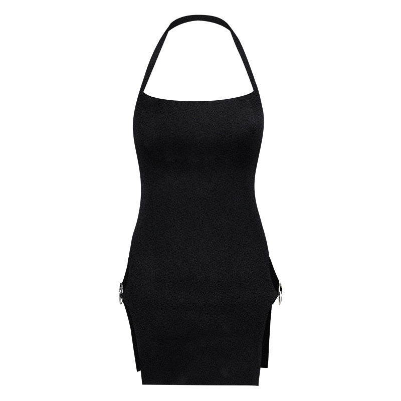 Damen Minikleid mit seitlichen Cut-Outs und modischen Ring-Details R&B