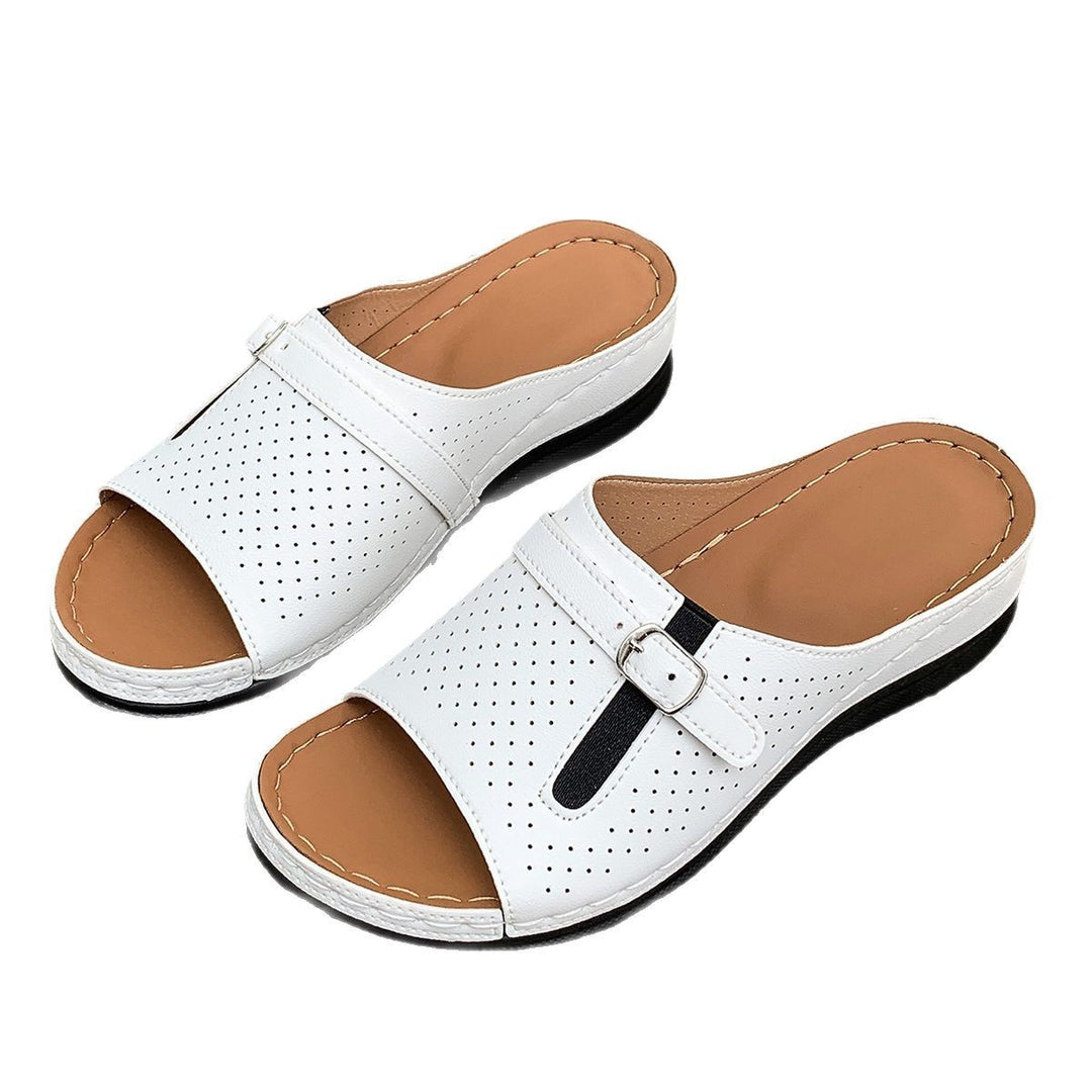 Damen Bequeme Fußbett-Sandalen mit verstellbarem Riemen R&B