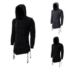 Herren modische Kapuzenshirt mit asymmetrischem Reißverschluss und lässigem Schnitt R&B