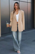 Damen Oversized Blazer im minimalistischen Stil R&B