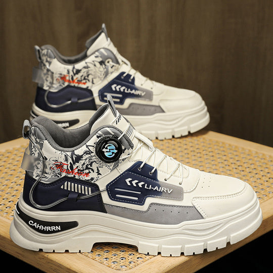 Damen Sportliche High-Top Sneakers mit innovativer Schnürtechnologie und robustem Sohlenprofil R&B