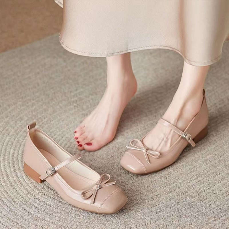 Damen Ballerinas mit dekorativem Riemchen und moderner Schleifenapplikation R&B