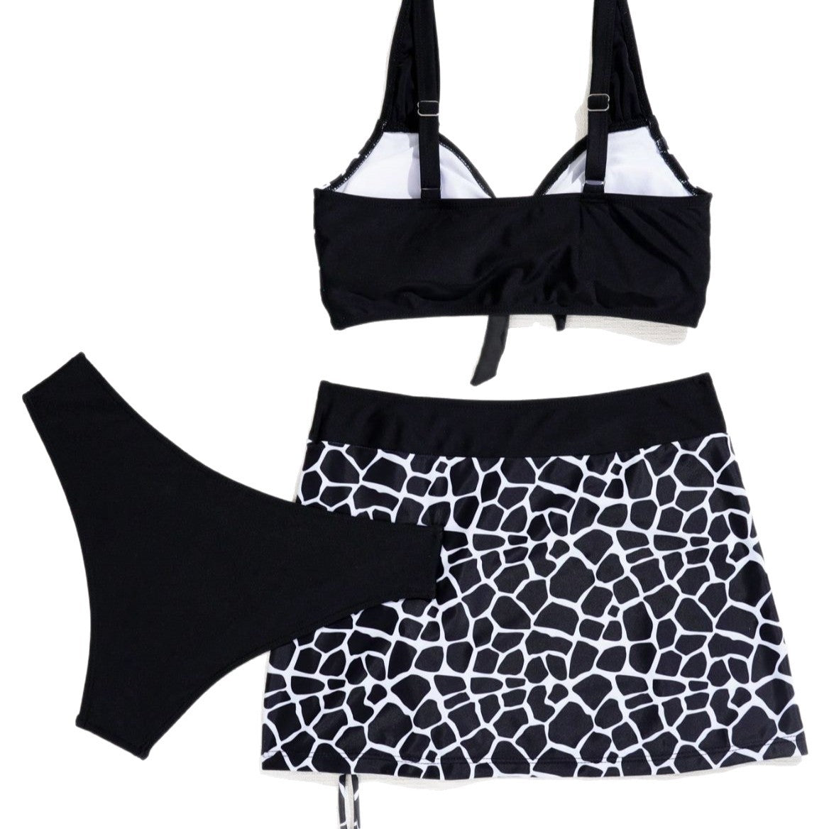 Damen Bikini-Oberteil mit Wickeloptik und Rüschendetails R&B