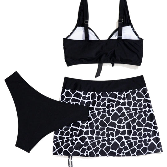 Damen Bikini-Oberteil mit Wickeloptik und Rüschendetails R&B