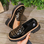 Damen Loafers mit glattem Obermaterial und robustem Profilsohle R&B