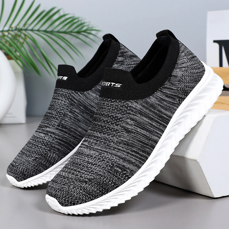 Damen Slip-On Sneakers mit atmungsaktivem Strickobermaterial von R&B