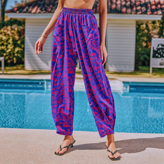 Damen Elegante und lässige Druckhose R&B