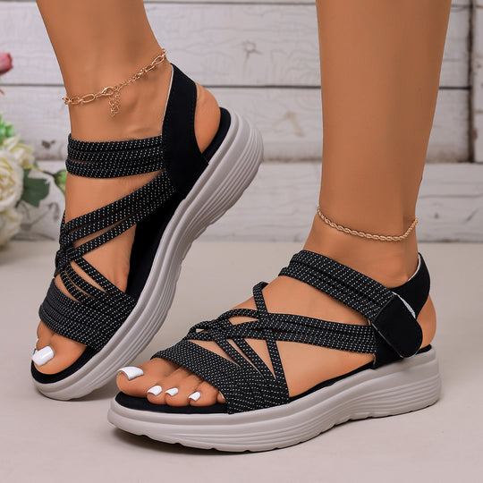 Damen Komfortable und stylische Sandalen mit multifunktionalem Riemendesign R&B
