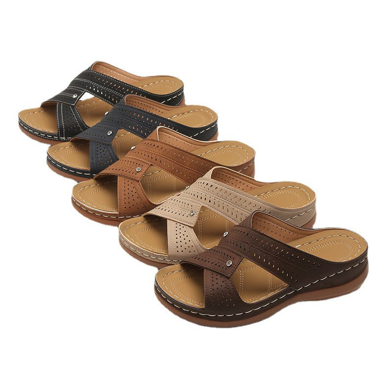 Damen Komfortable Clogs mit atmungsaktiven Perforationen und ergonomischem Fußbett R&B