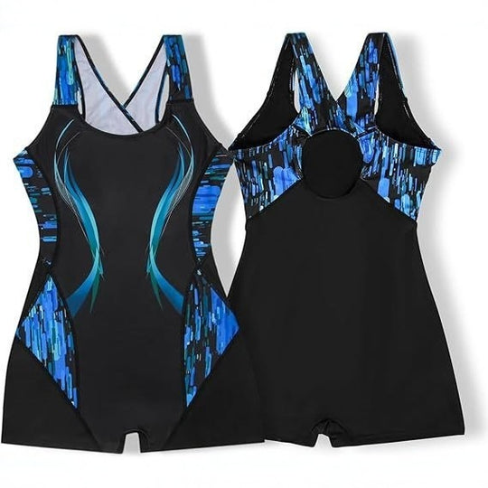 Damen Sportlicher Einteiler-Badeanzug R&B