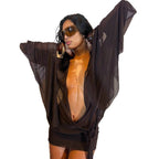 Damen Transparenter Strandüberwurf R&B